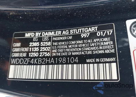 2017 Mercedes-Benz E 300 4Matic from USA, damaged, VIN WDDZF4KB2HA198104